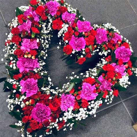 Heart Shaped Funeral Wreath Of Mixed Flowers Quality Flowers