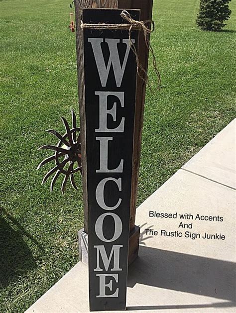 Large Welcome Signs Rustic Wood Welcome Signs Welcome Porch Etsy