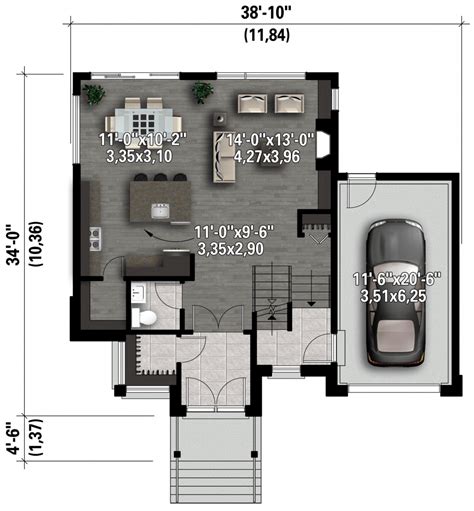 21873 Planimage Split Level House Plans House Plans Contemporary