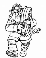 Coloring Firefighters sketch template