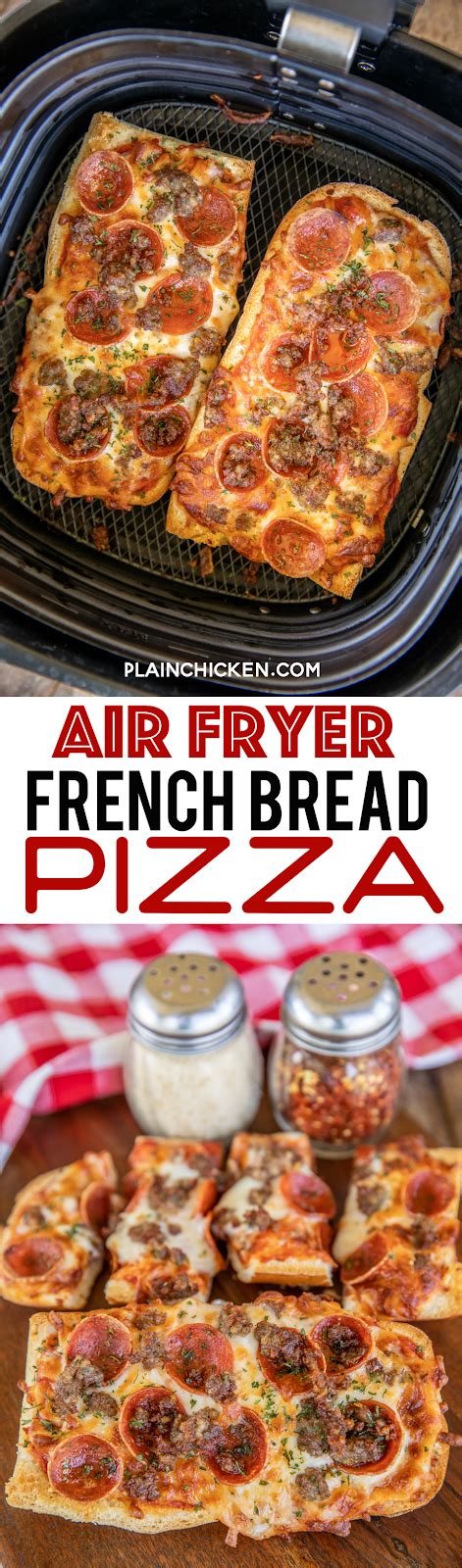 There aren't any air fryer heating times on the package. Homemade Air Fryer French Bread Pizza - a million times ...