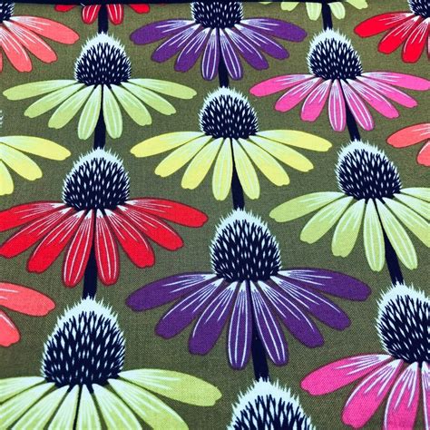 Echinacea By Anna Maria Horner And Free Spirit Fabrics Autumn Etsy