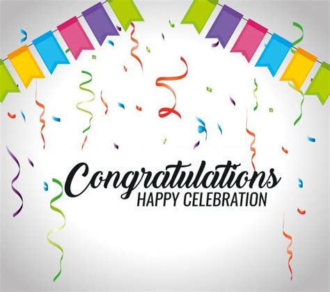 Download Congratulations Event With Party Decoration And Confetti For