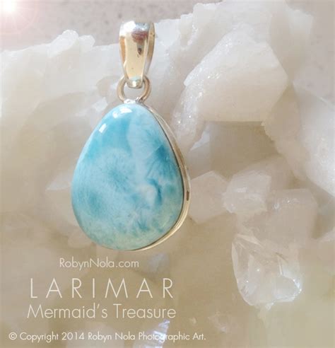 New Beautiful Blue Larimar Sterling Silver Pendant “mermaids
