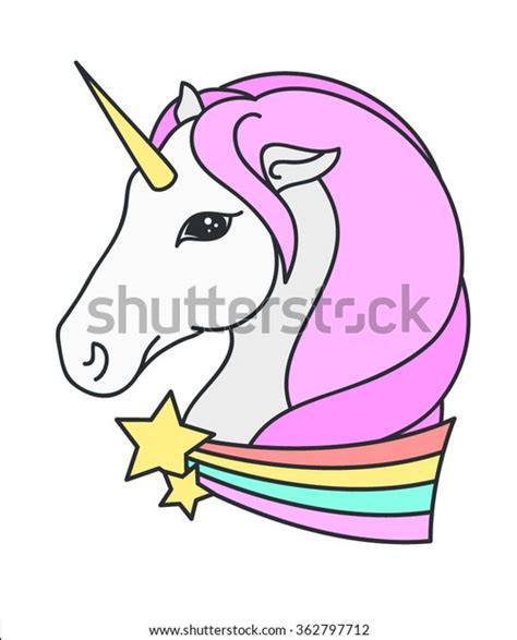 Unicorn Vector Illustration Stock Vector Royalty Free 362797712