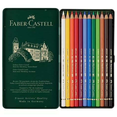 Faber Castell Polychromos Colour Pencil Tin Of 12