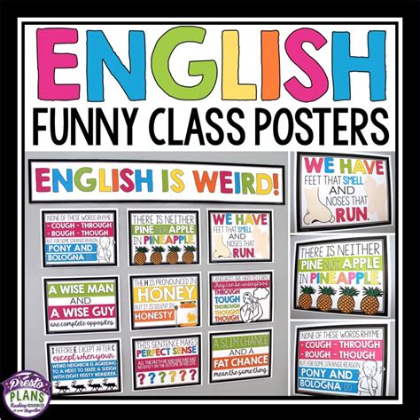 English Is Weird Classroom Posters Prestoplanners Com