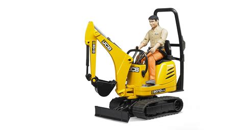 Bruder Jcb Micro Excavator 8010 With Construction Worker Growing