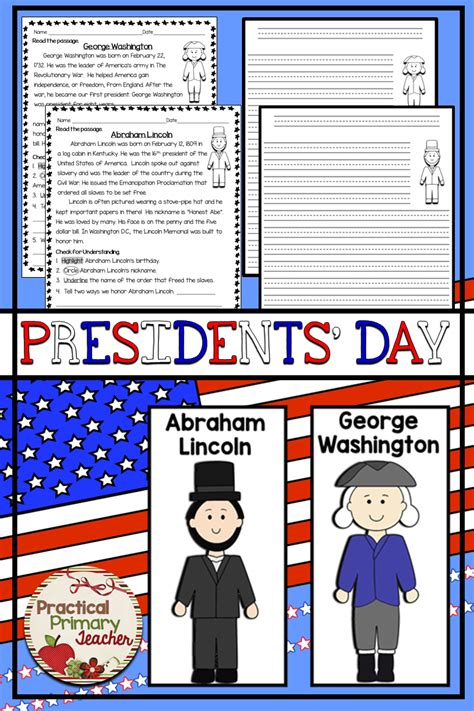 Presidents Day Reading Comprehension Worksheet