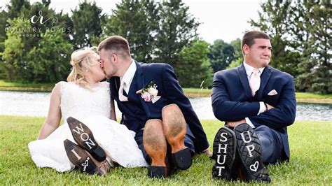 Heartbroken Best Man Poses With Couple In Wedding Photo Shoot