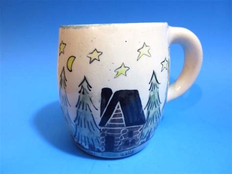 Vende, y envía desde casa. Cabin in the Pines Coffee Mug Cup Handmade Stoneware John ...