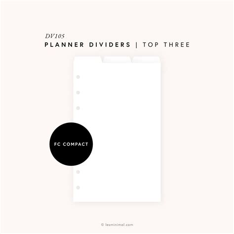 Fc Compact Editable Divider Templates Printable Planner Divider Top 3