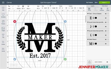 How To Create A Split Monogram In Cricut Design Space The Art Of Mike