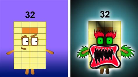 Numberblocks 32 Thirty Two As Horror Version 😭😭😭 Youtube