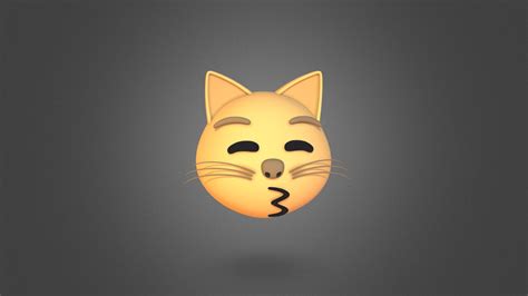 Kissing Cat Emoji Buy Royalty Free D Model By Burakonur Sketchfab Store