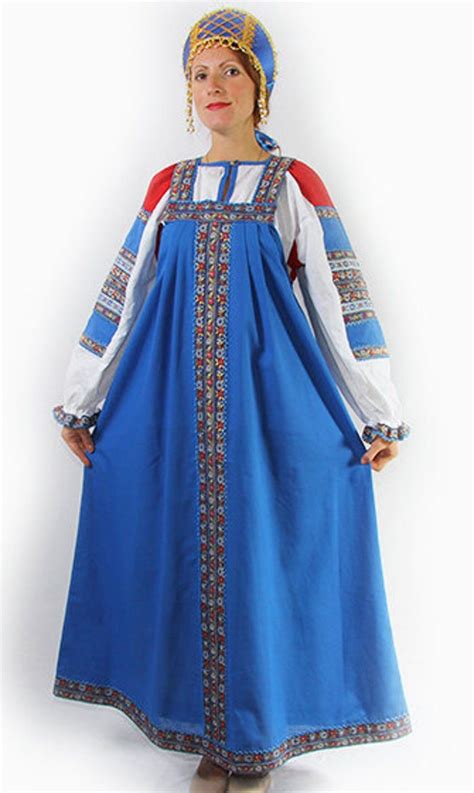 original russische sarafan traditionelle russische frau etsy tuch frauen outfits