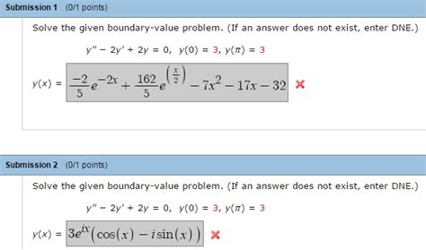 Solved Solve The Given Boundary Value Problem If An Answer
