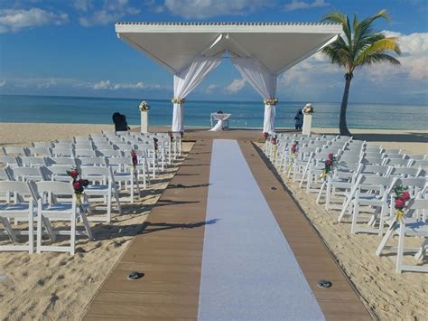 Beach Gazebo Ceremony Royalton Blue Waters Destination Wedding