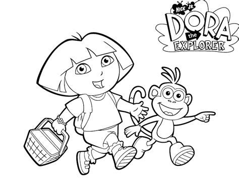 Dora The Explorer Coloring Pages Disney Coloring Pages