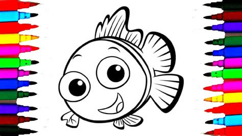 Top 7 aquarium fish with the best personality: Coloring Pages Little Fish l Ocean Creatures Drawing To ...