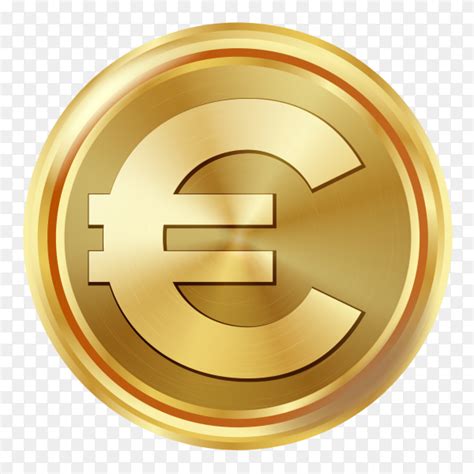 Golden Euro Coin On Transparent Background Png Similar Png