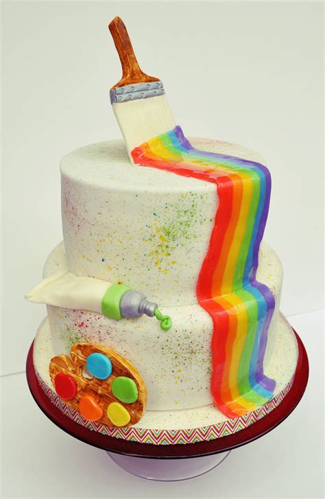 Art Cake By Be Sweet By Maria Original Design By Shawna Mc Greevy Art Birthday Cake Birthday