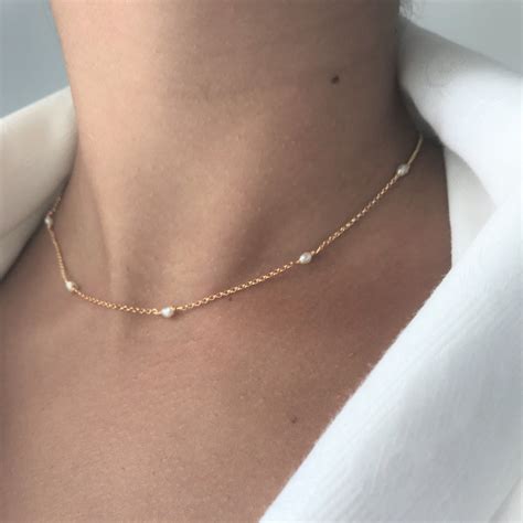 Pearls Necklace 18k Gold Plated