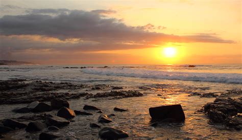 Free Images Sea Coast Sand Rock Ocean Horizon Light Cloud Sun Sunset Sunlight