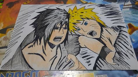 Cara Menggambar L Pertarungan Terakhir L Menggambar Naruto Vs Sasuke