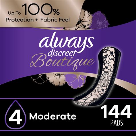 Buy Always Discreet Boutique Incontinence Pads Moderate Absorbency