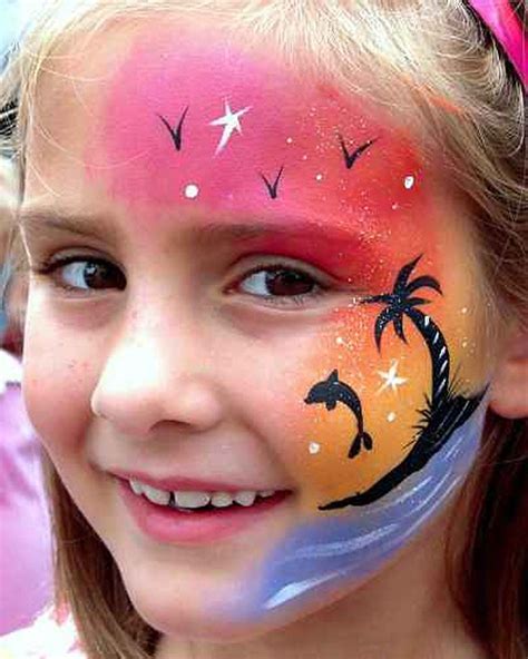 Sunset Face Painting Eye Face Painting Mime Face Paint Face Painting