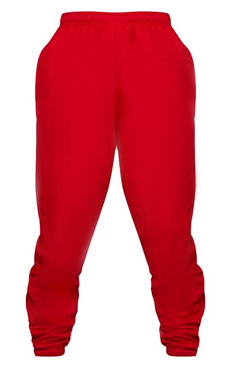 Red Sweat Pant Joggers Trousers Prettylittlething Il