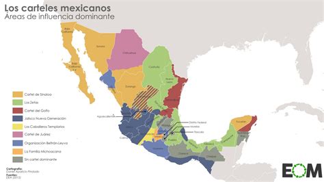 Zonas De Influencia De Los Carteles Mexicanos Mapas De El Orden