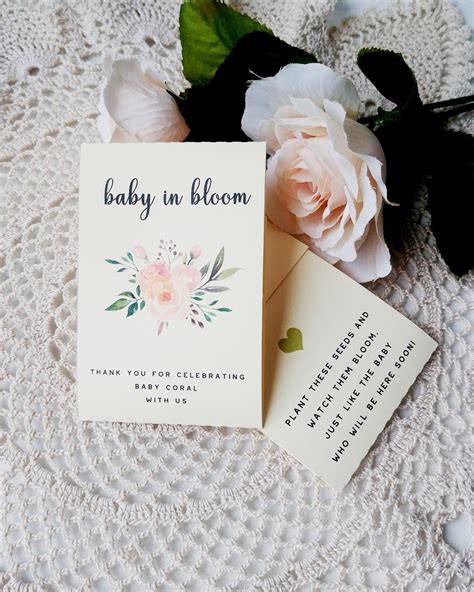 Baby In Bloom Seed Packets Wildflower Seeds Baby Shower Etsy Canada