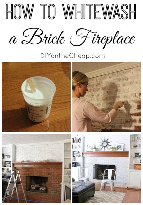 How To Whitewash A Brick Fireplace Erin Spain