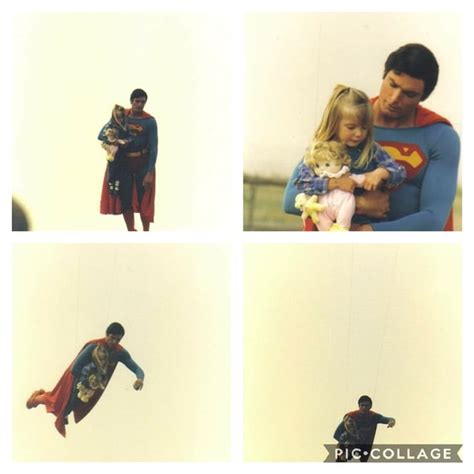 Christopher Reeve With His Daughter Alexandra On The Set Of Superman Iv 1987 Ralternateangles