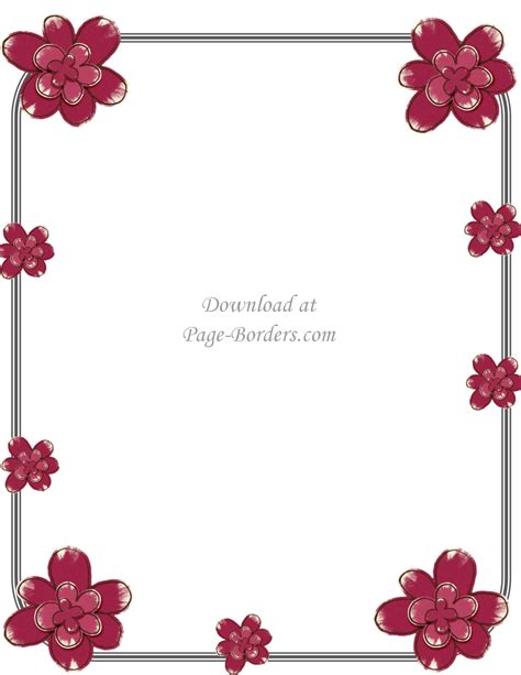 Free Flower Border Template Personal And Commercial Use