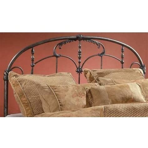 Hillsdale Jacqueline Brushed Pewter Metal Headboard With Frame Fullqueen 1293hfqr Bbqguys