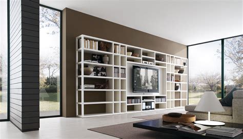 20 Modern Living Room Wall Units For Book Storage From