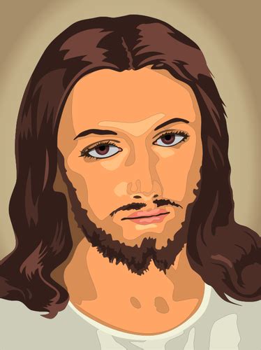 Portrait Of Jesus Christ Public Domain Vectors