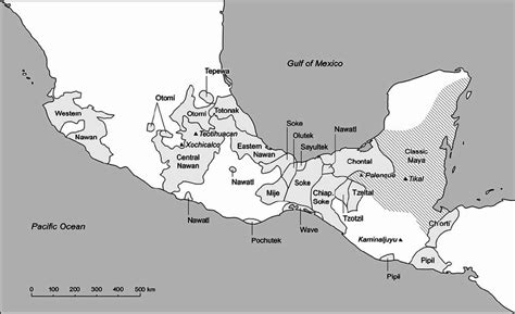 The Distribution Of Mesoamerican Languages And The Location Of Major