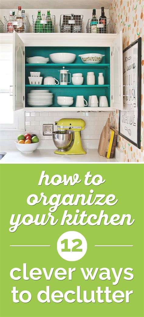 Kitchen cabinets are packed with all sorts of dishes, cookware, ingredients, and more. How to Organize Your Kitchen: 12 Clever Ways to Declutter ...