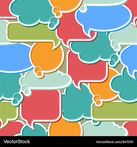Colorful Speech Bubbles Background Royalty Free Vector Image