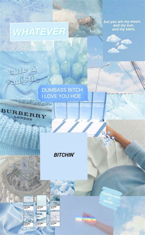 Collage Blue Aesthetic Pastel Blue Aesthetic Blue Wallpapers
