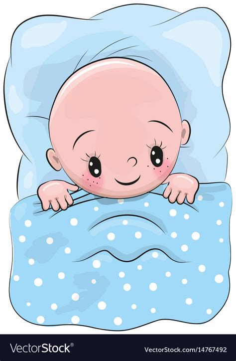 Child Sleeping In Bed Cartoon