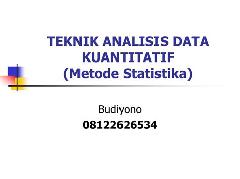 Metode Analisis Data Kuantitatif Skripsi Guru Luring