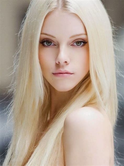 Blonde Almost White Pyt Long Hair Pink Nude Lips And Of Course Blue Eyes Face Pinterest