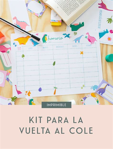 Imprimible Kit Imprimibles Vuelta Al Cole Mlc Estudio Inspiración
