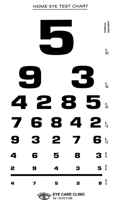 66 Eye Test Letter Size