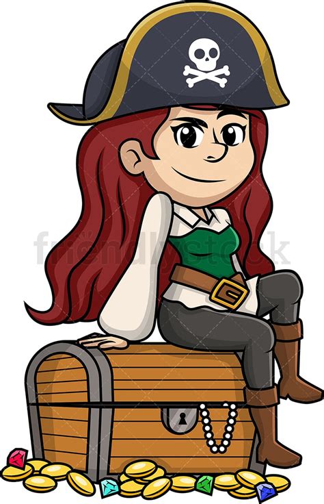Cute Female Pirate Cartoon Clipart Vector Friendlystock The Best Porn Website
